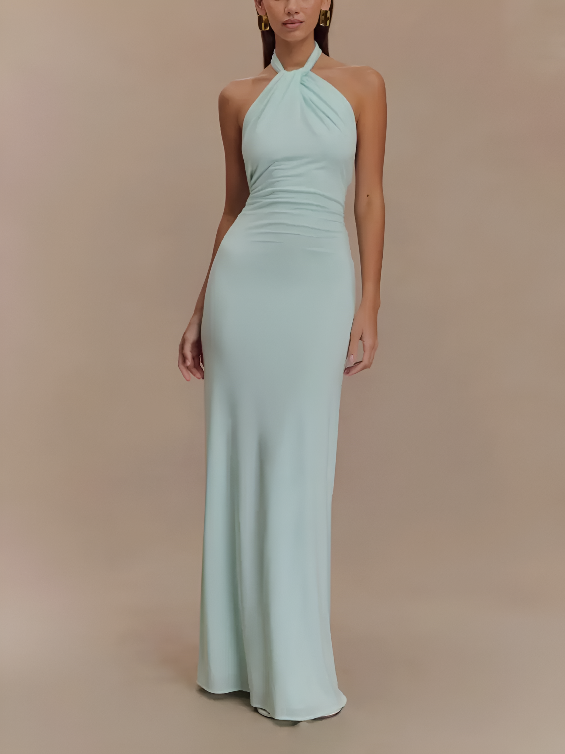 Malia – Slinky Halter Curve Dress