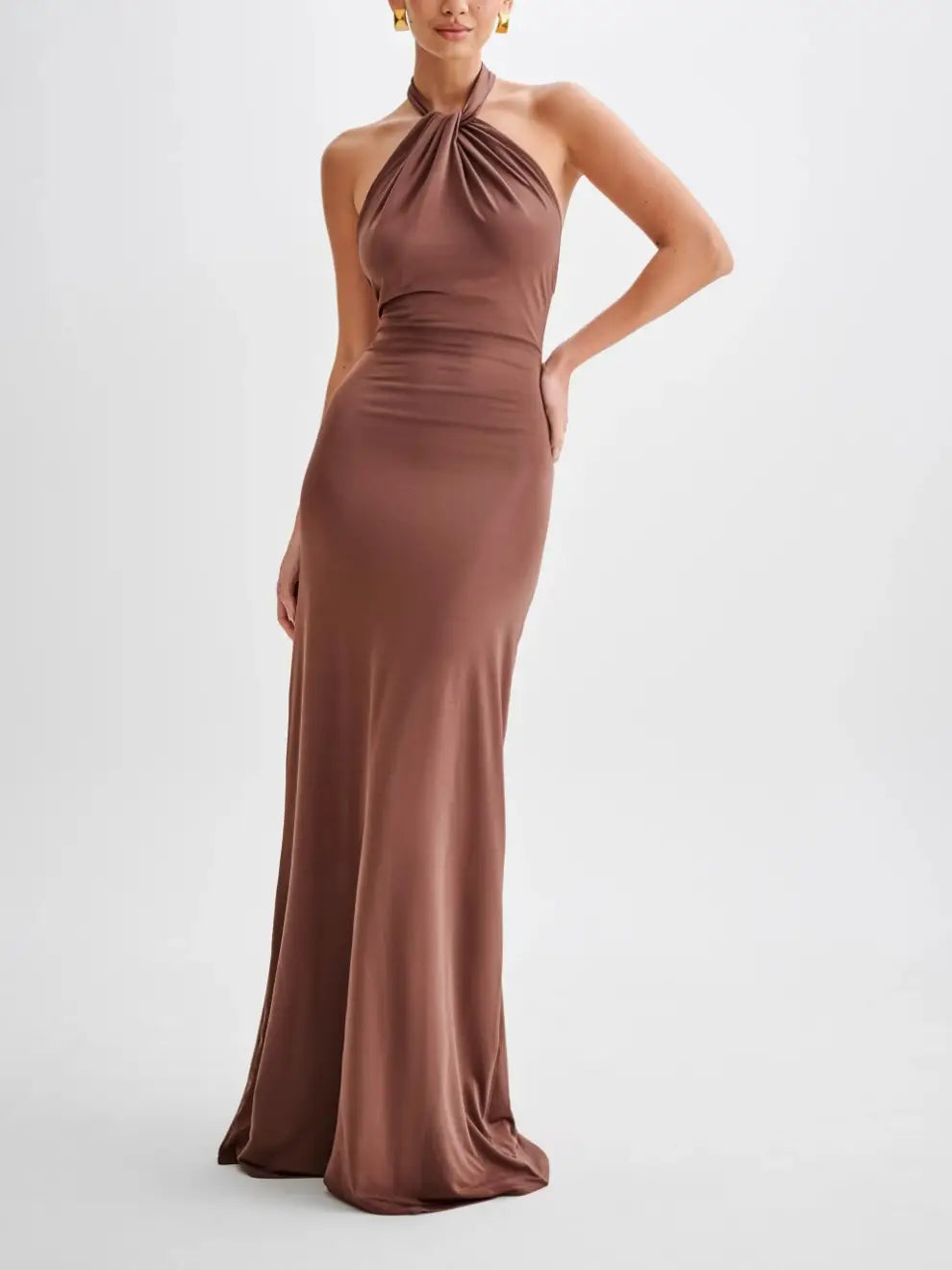Malia – Slinky Halter Curve Dress