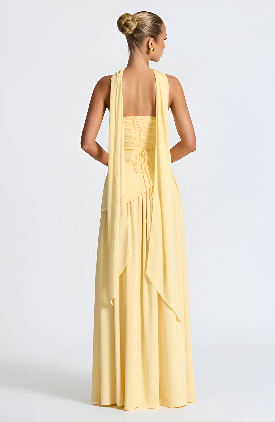 Èlira – Contrast Strapless Maxi Dress