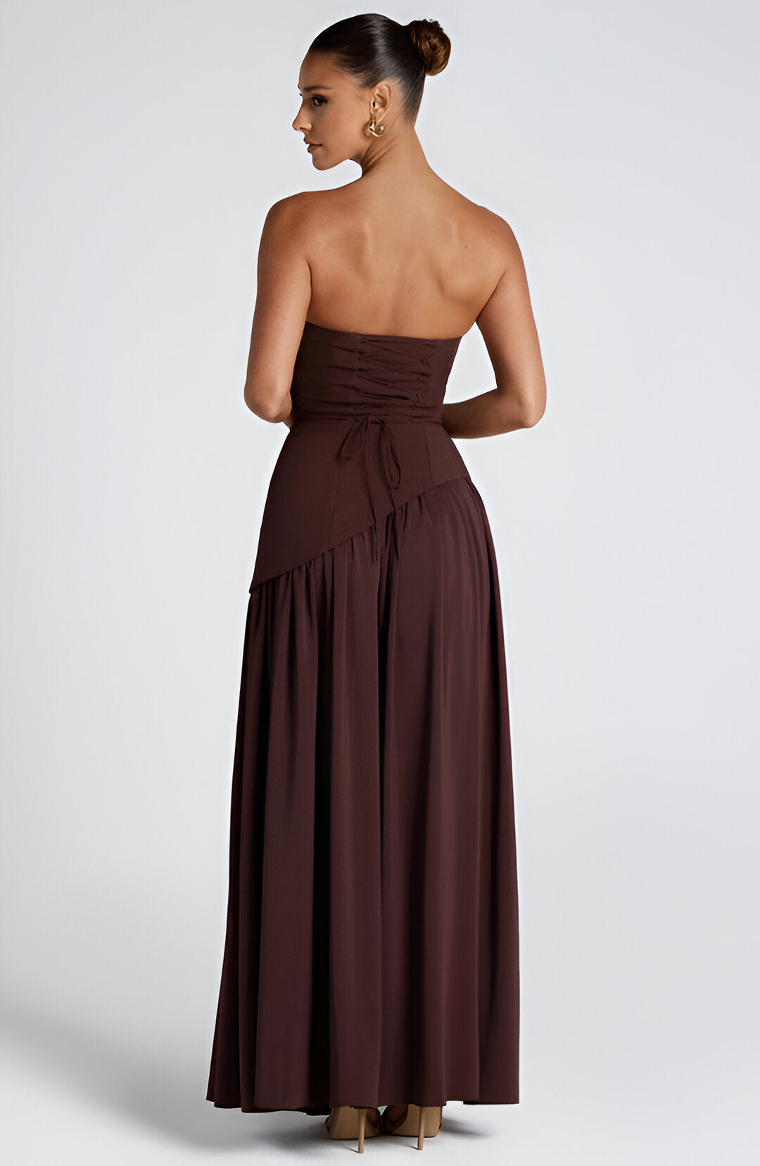 Èlira – Contrast Strapless Maxi Dress