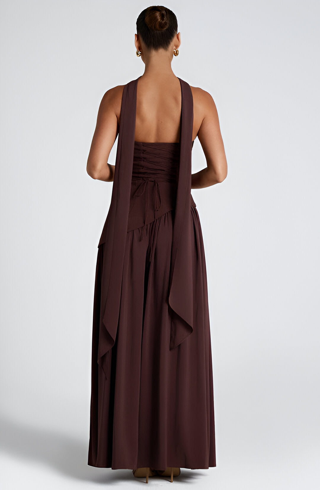 Èlira – Contrast Strapless Maxi Dress