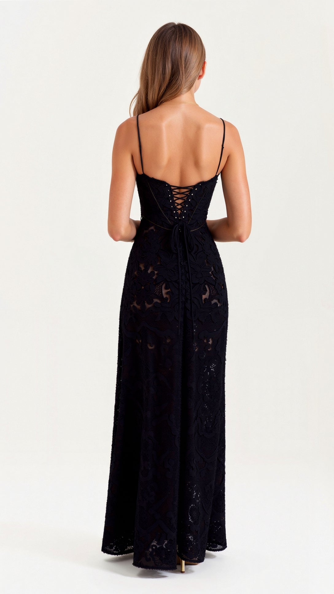 Amelisse – Elegant Dress With Back Lace-Up