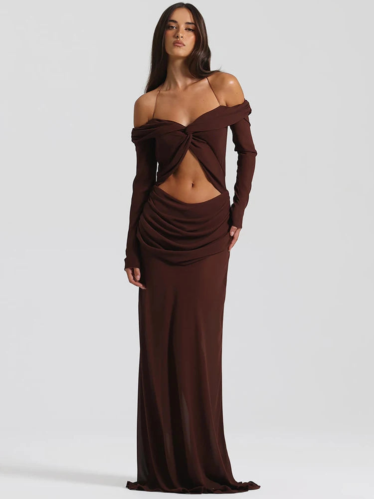 Élina – Off-Shoulder Bias Gown