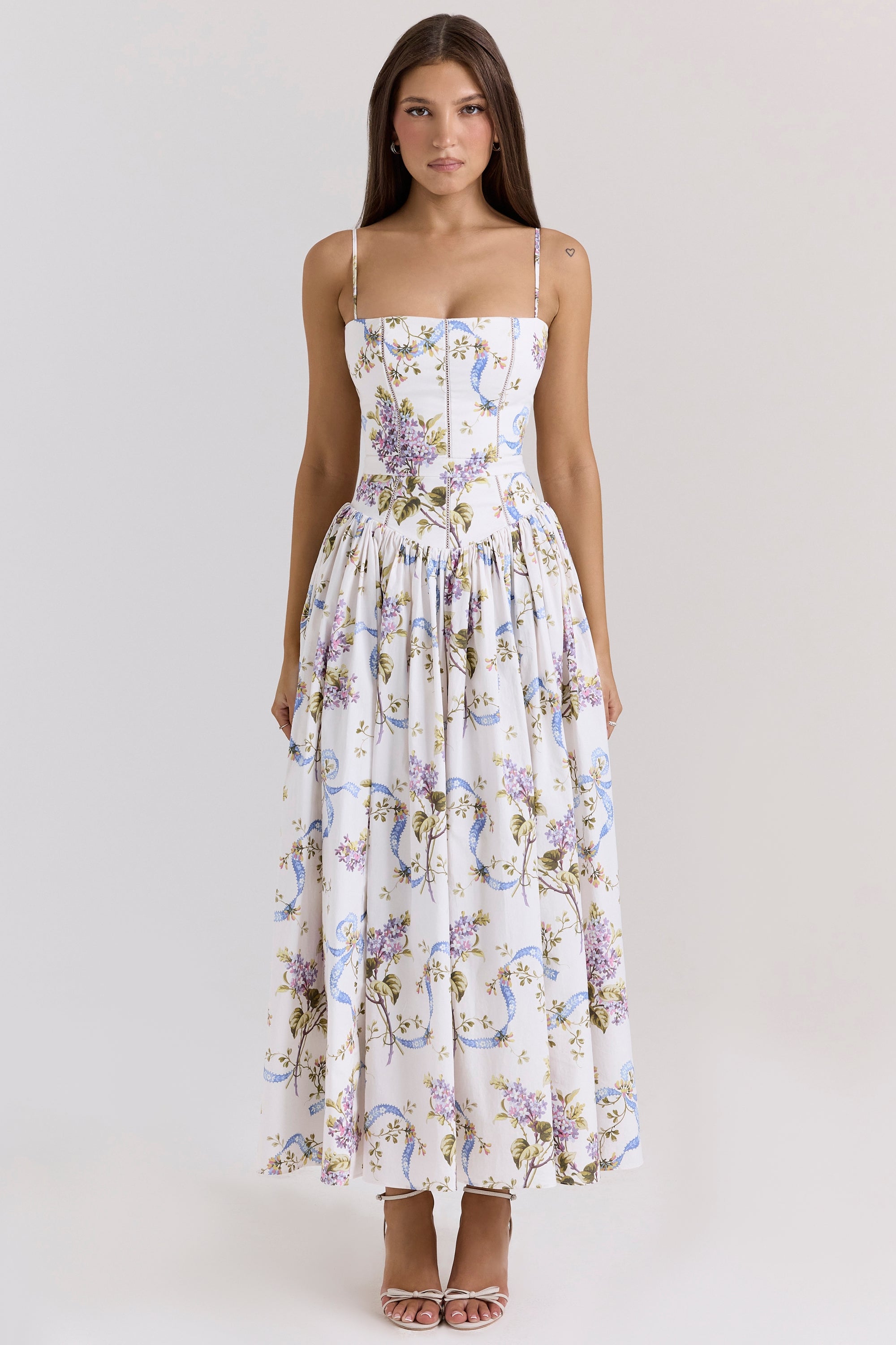 Florienne – Printed Cotton Midi Dress