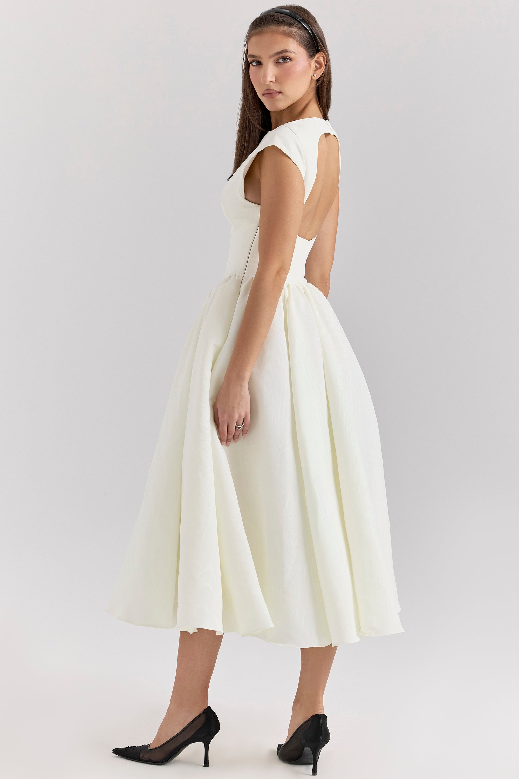 Amarè – Moiré Satin Midi Dress