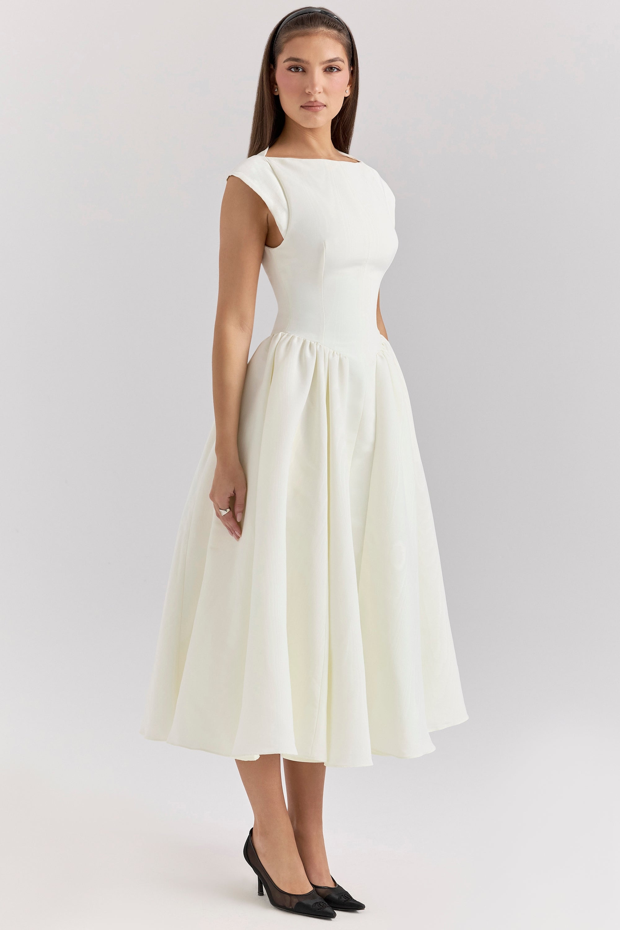 Amarè – Moiré Satin Midi Dress