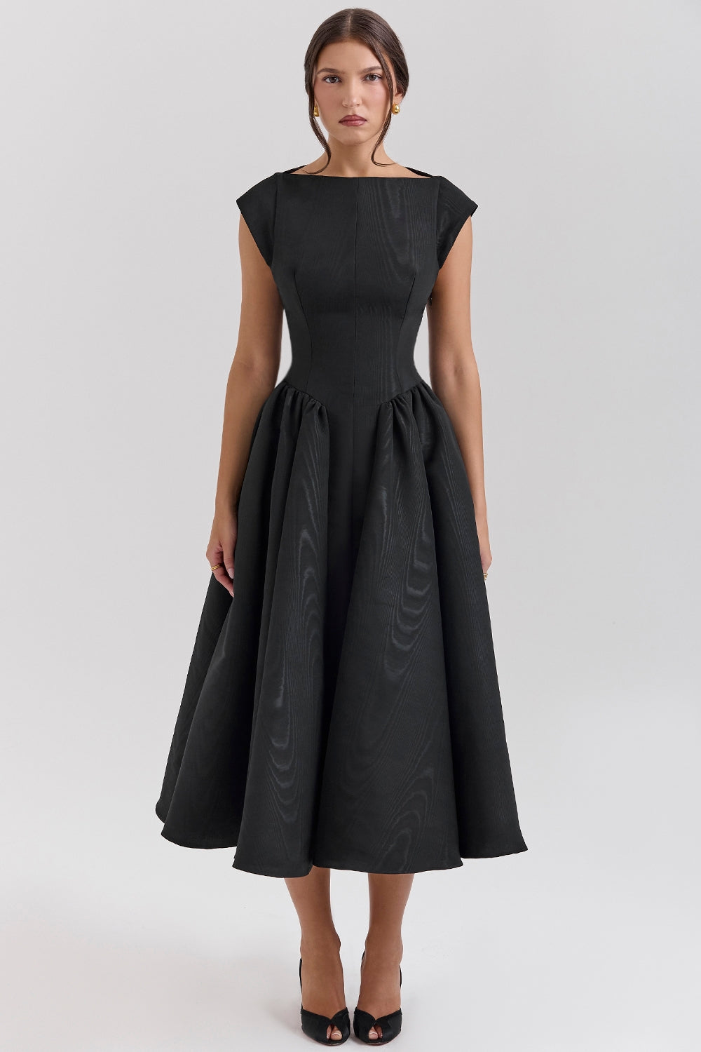 Amarè – Moiré Satin Midi Dress