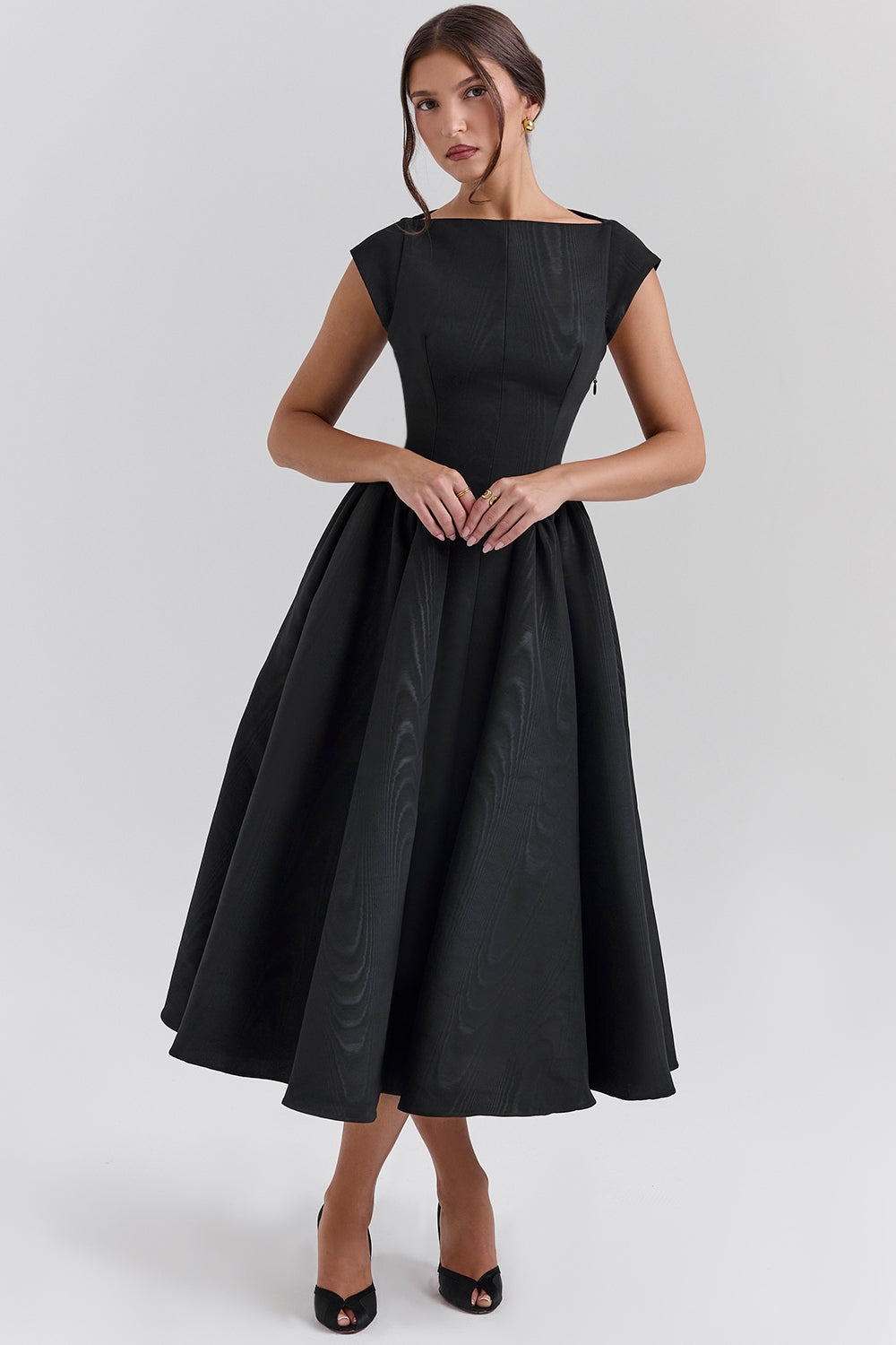 Amarè – Moiré Satin Midi Dress