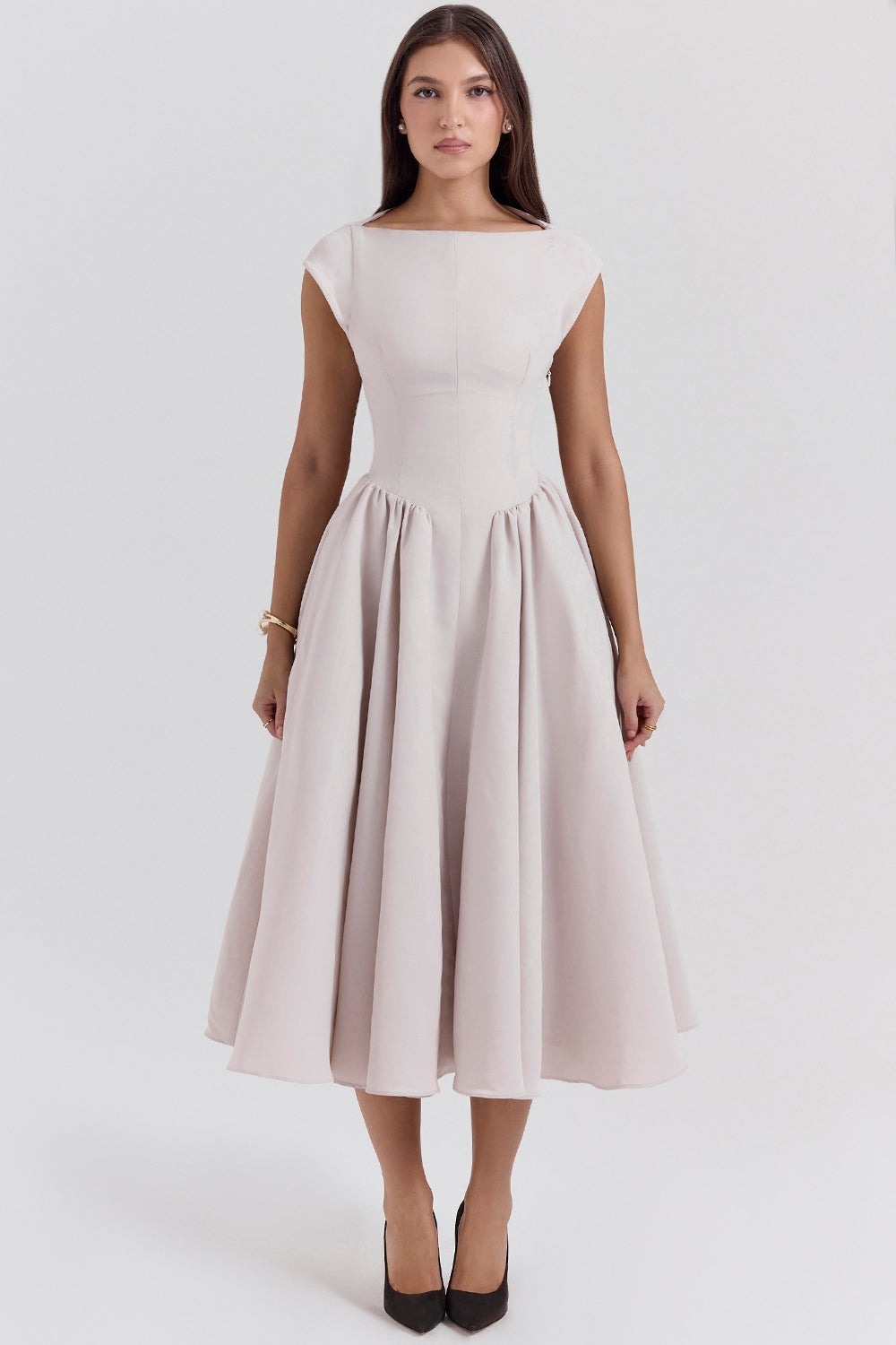 Amarè – Moiré Satin Midi Dress