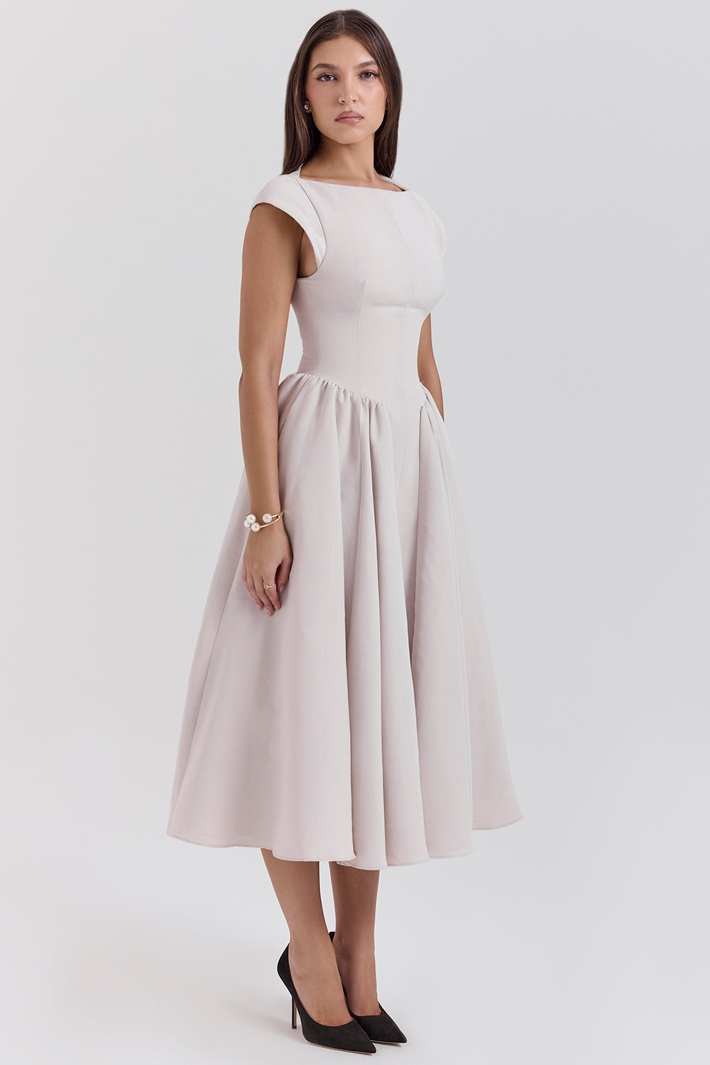 Amarè – Moiré Satin Midi Dress