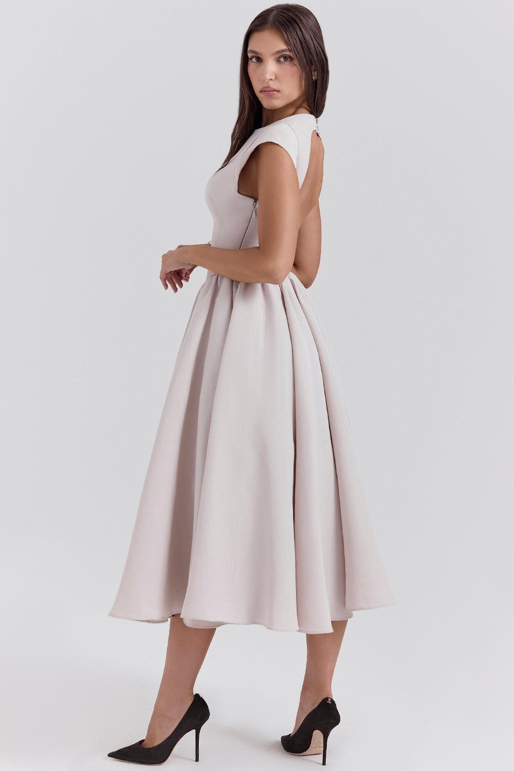 Amarè – Moiré Satin Midi Dress