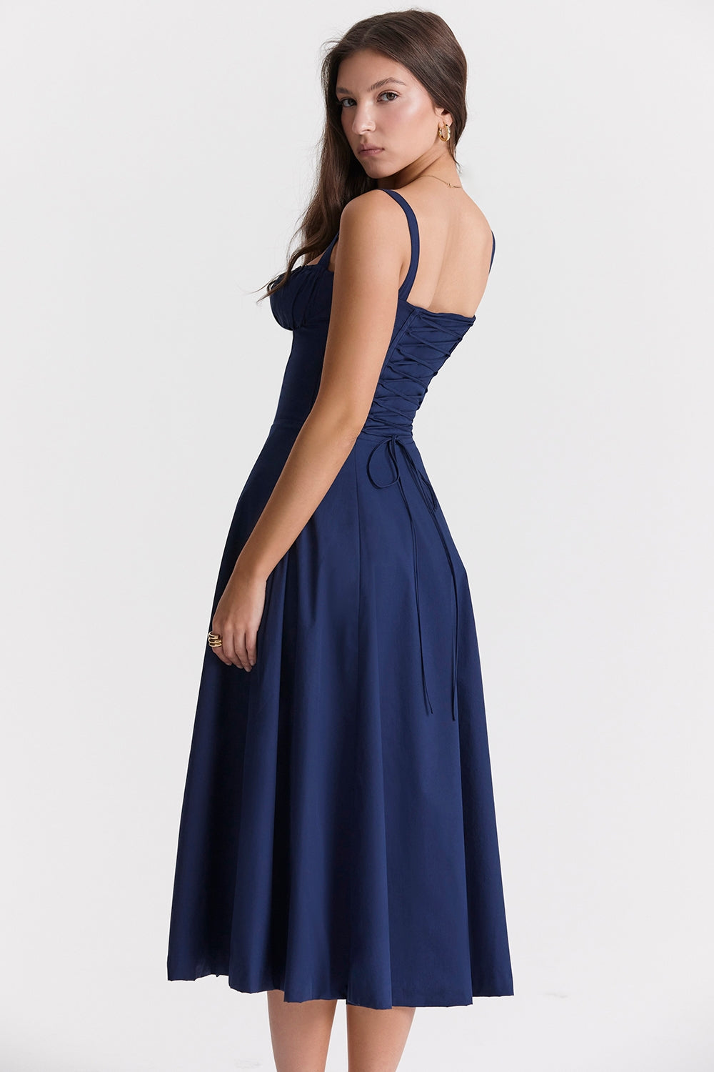 Lucía – Lace-Up Bustier Sundress