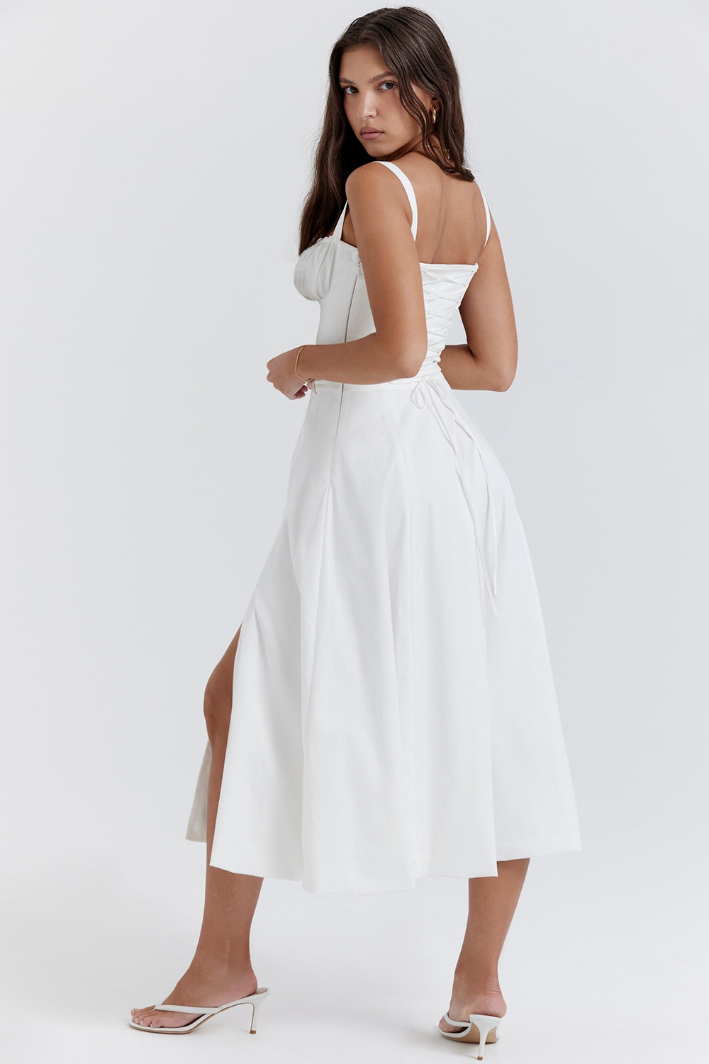 Lucía – Lace-Up Bustier Sundress