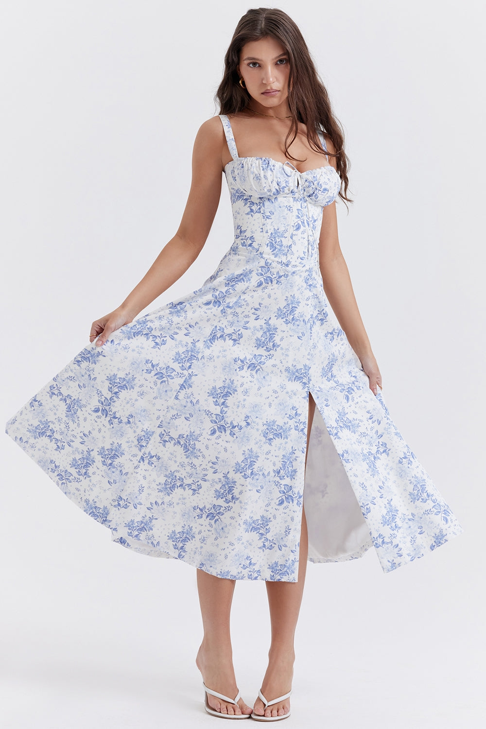 Lucía – Lace-Up Bustier Sundress
