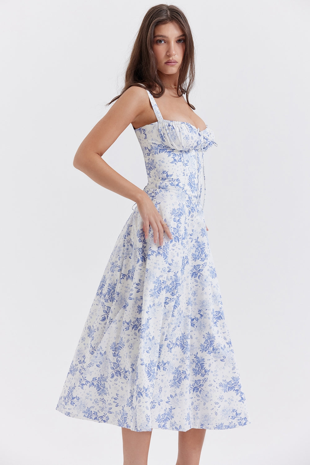 Lucía – Lace-Up Bustier Sundress