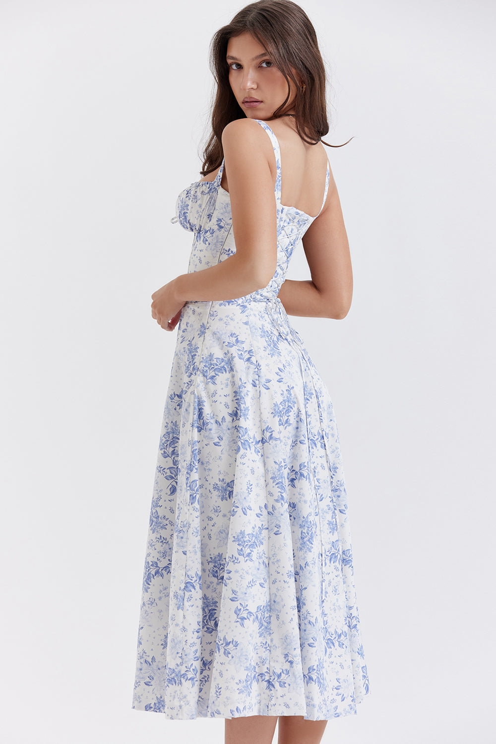 Lucía – Lace-Up Bustier Sundress