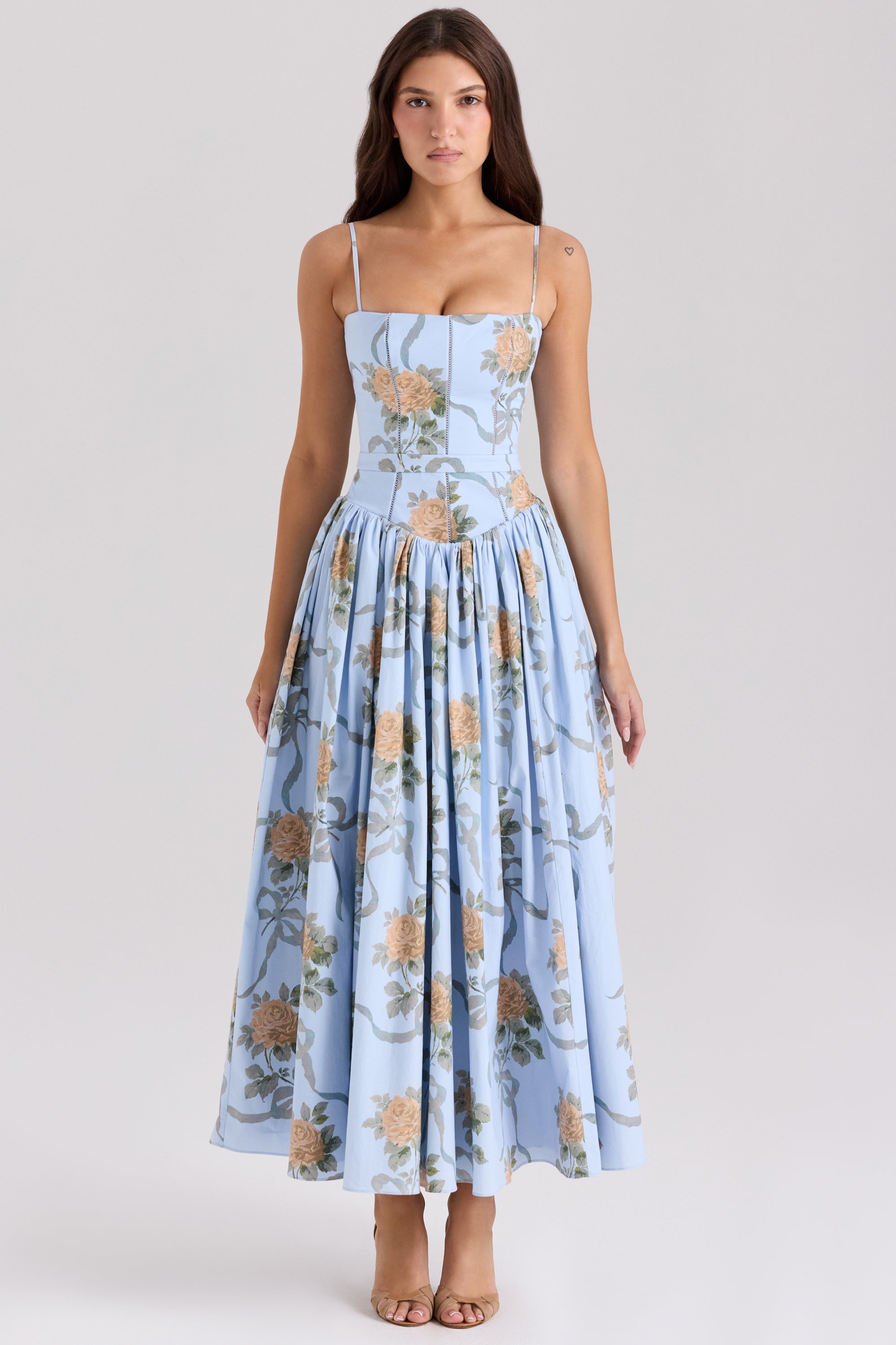 Florienne – Printed Cotton Midi Dress