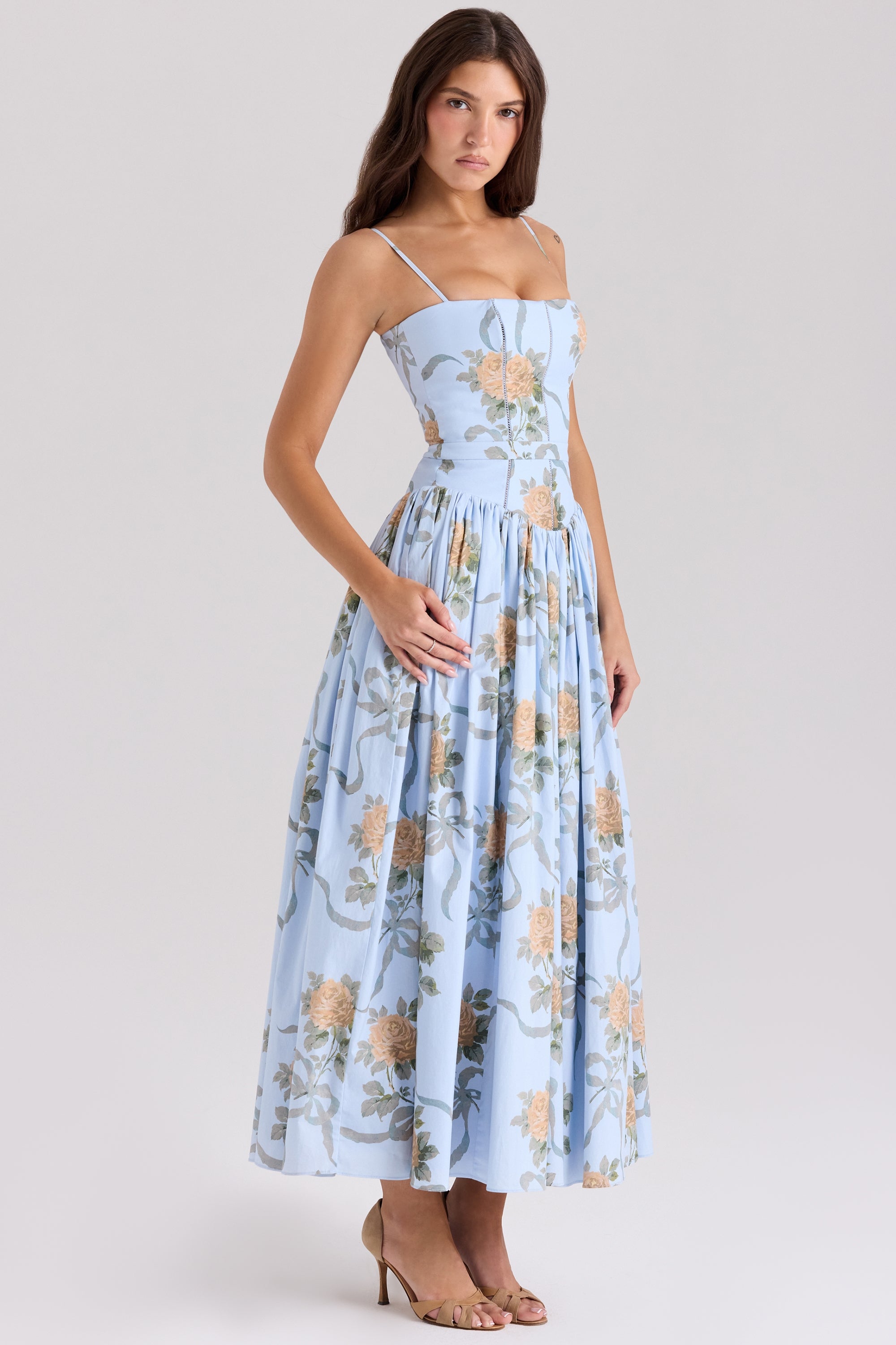 Florienne – Printed Cotton Midi Dress