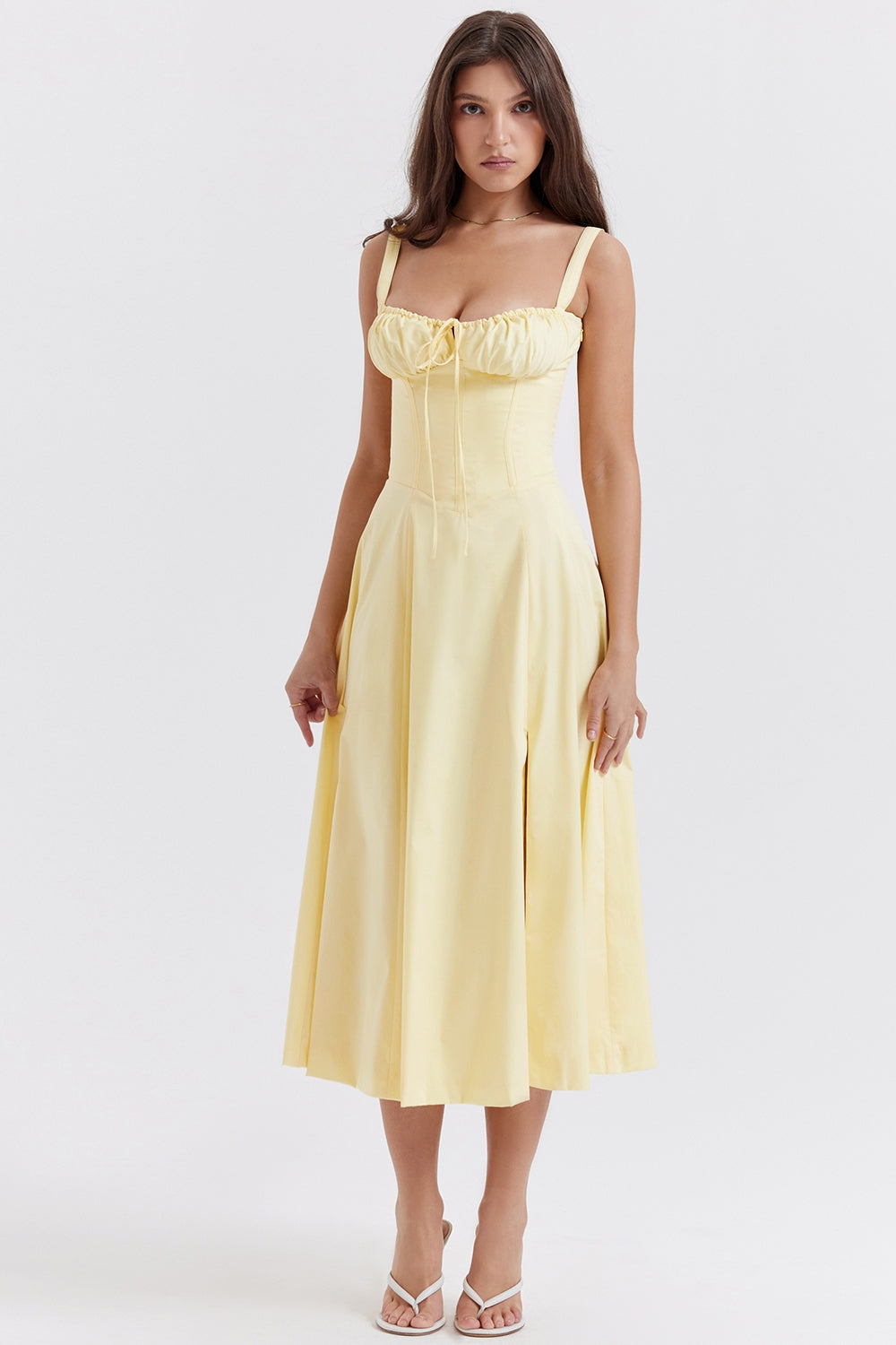 Lucía – Lace-Up Bustier Sundress