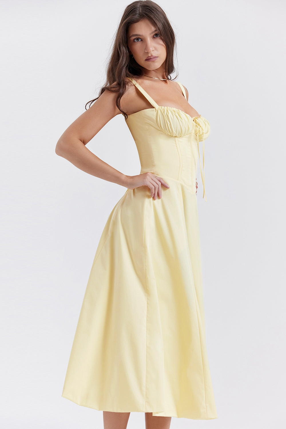 Lucía – Lace-Up Bustier Sundress