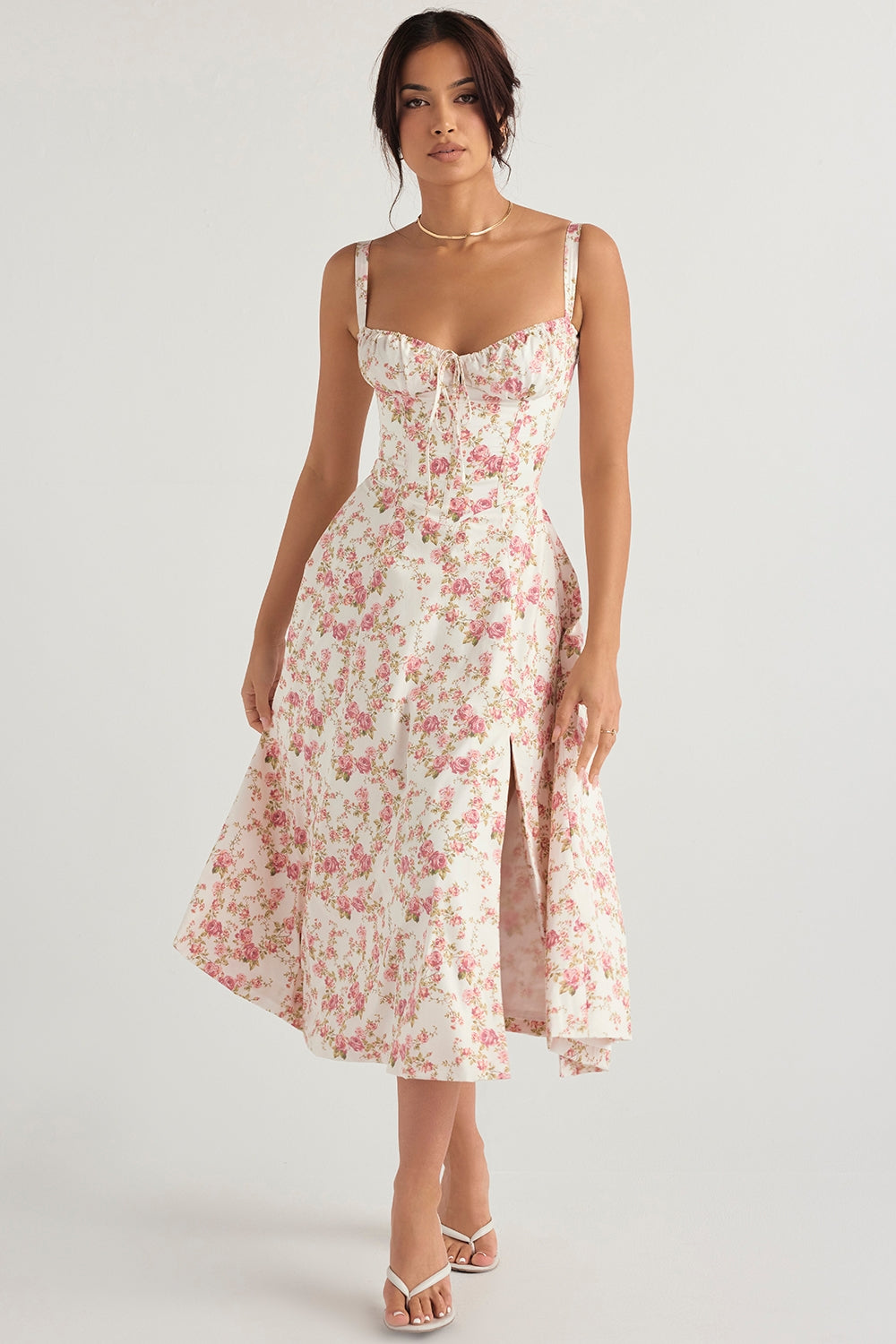 Lucía – Lace-Up Bustier Sundress