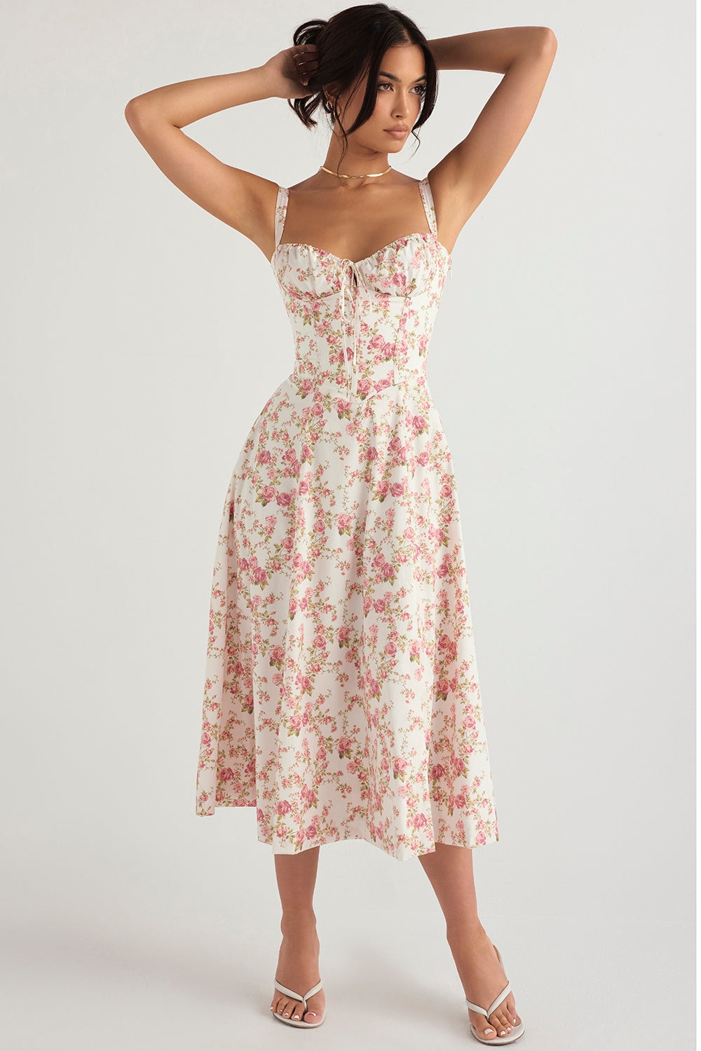 Lucía – Lace-Up Bustier Sundress