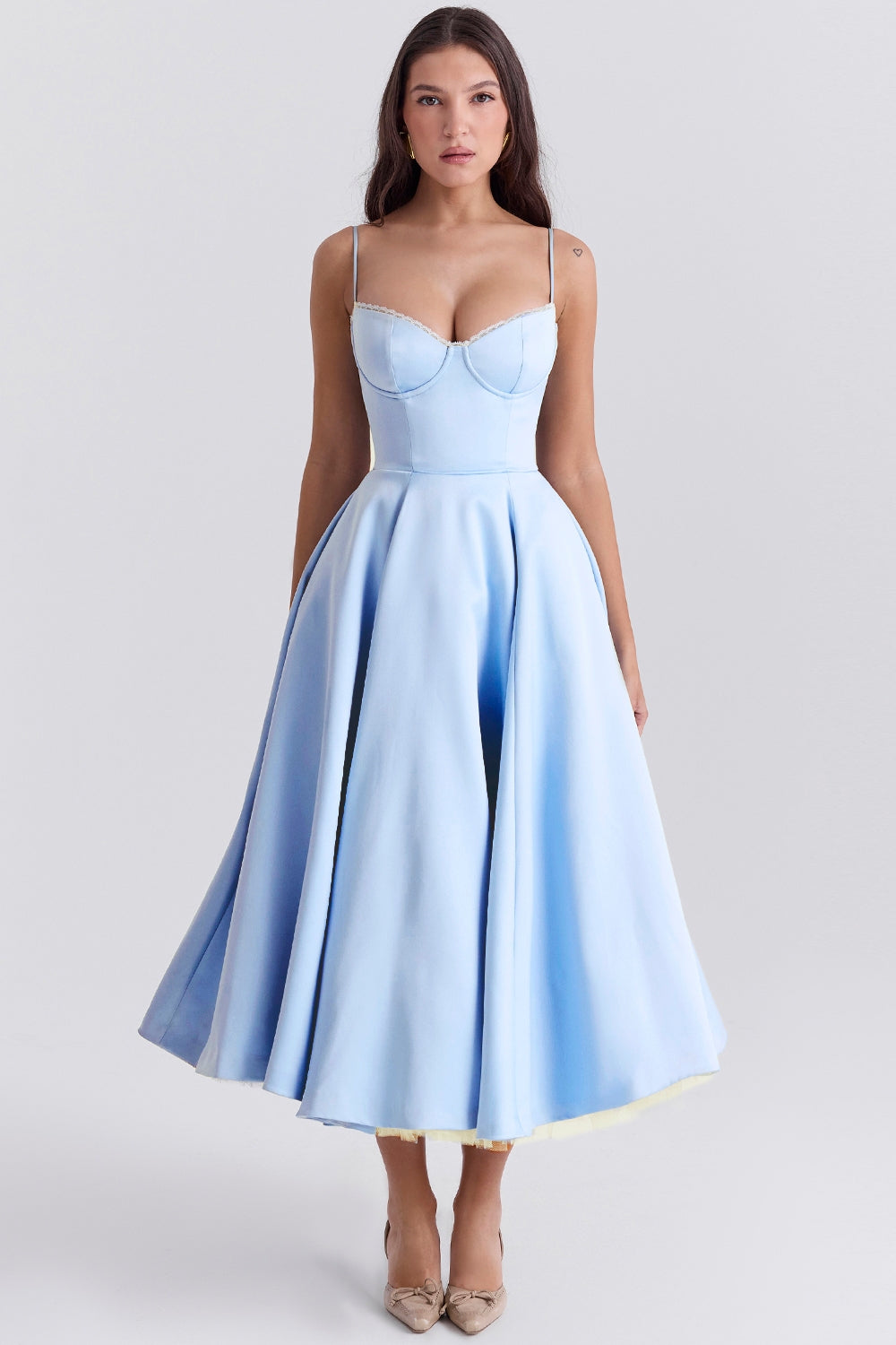 Éliane – Duchess Satin Midi Gown