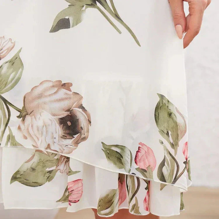 FloraMuse – Blush Breeze Petal Dress
