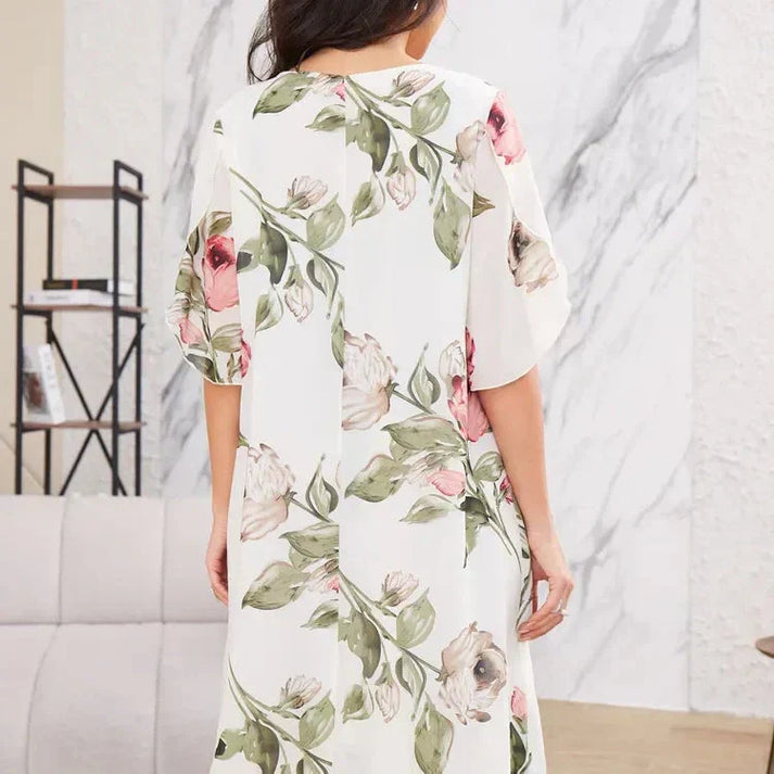 FloraMuse – Blush Breeze Petal Dress