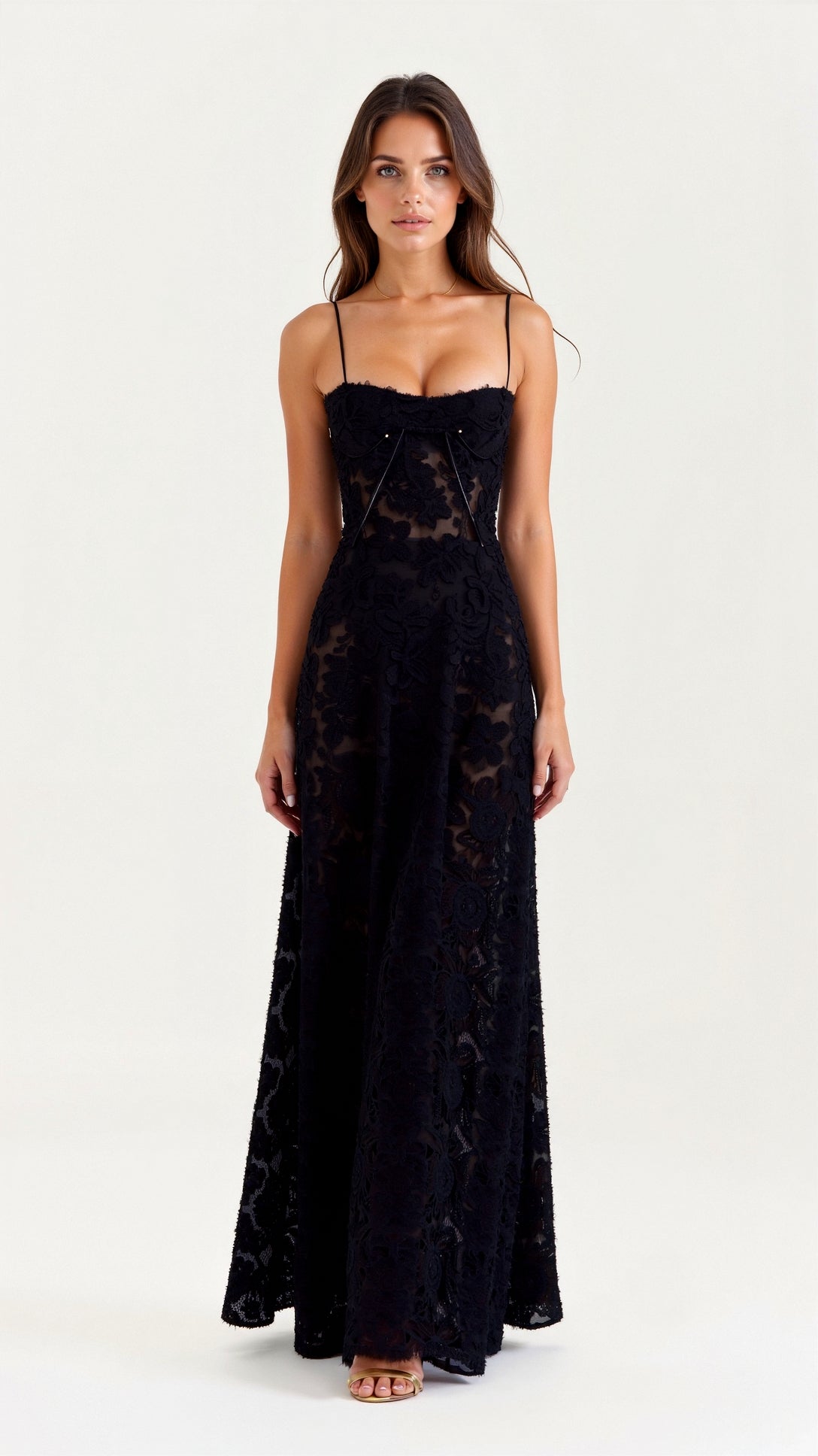 Amelisse – Elegant Dress With Back Lace-Up