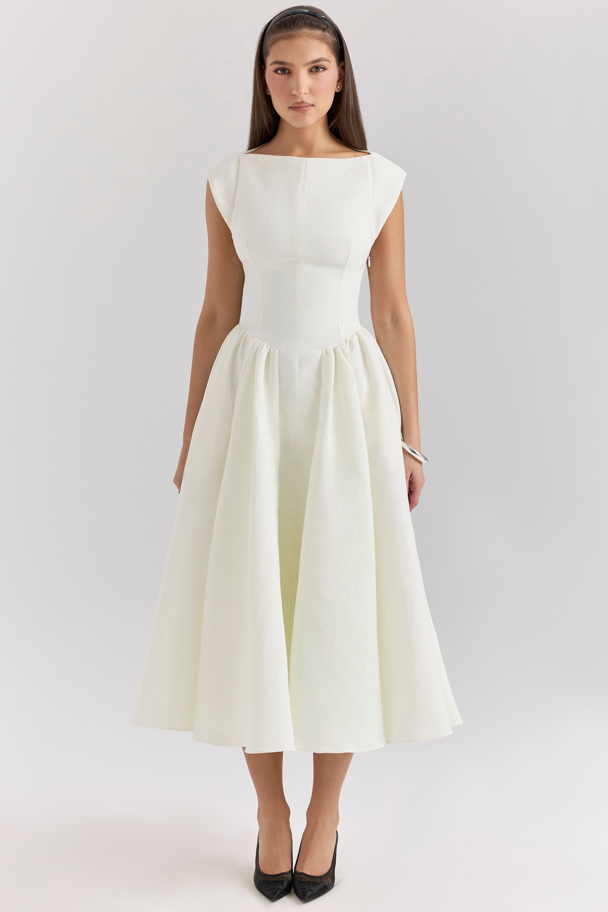 Amarè – Moiré Satin Midi Dress