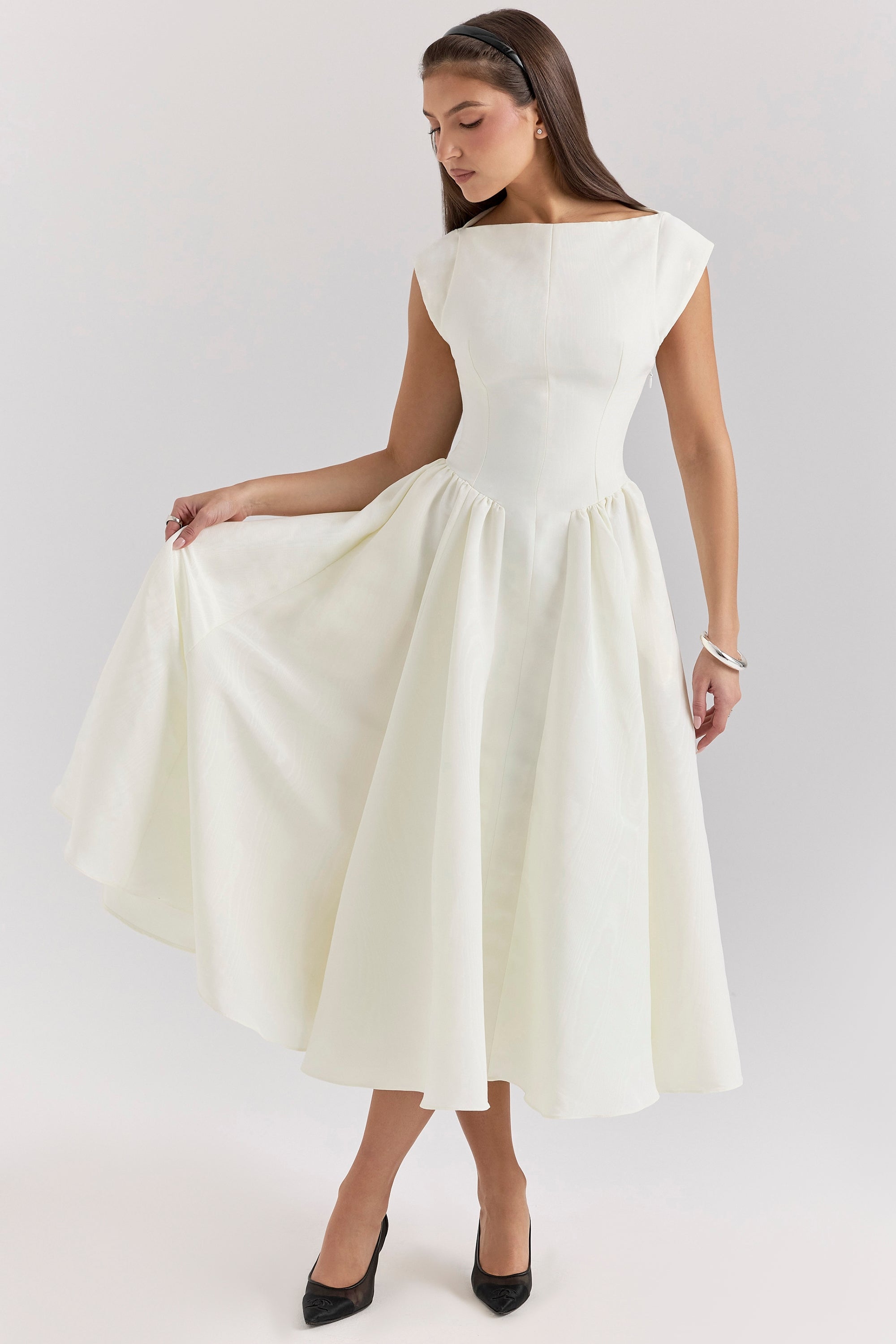 Amarè – Moiré Satin Midi Dress
