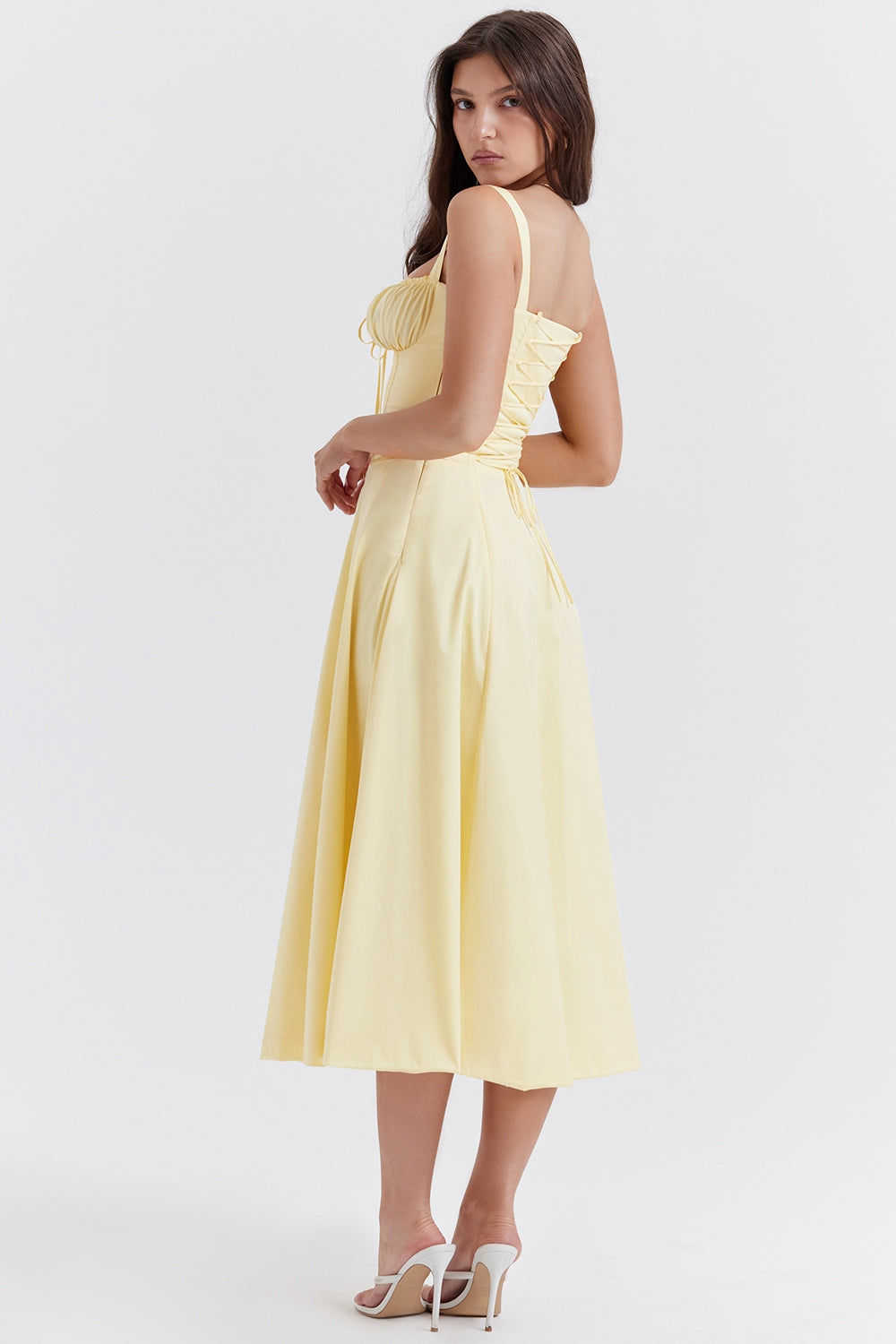 Lucía – Lace-Up Bustier Sundress